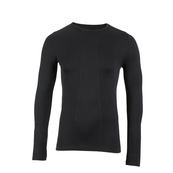 Sub Zero Childrens Factor 1 Plus thermal base layer long sleeve top in black photographed on a white background