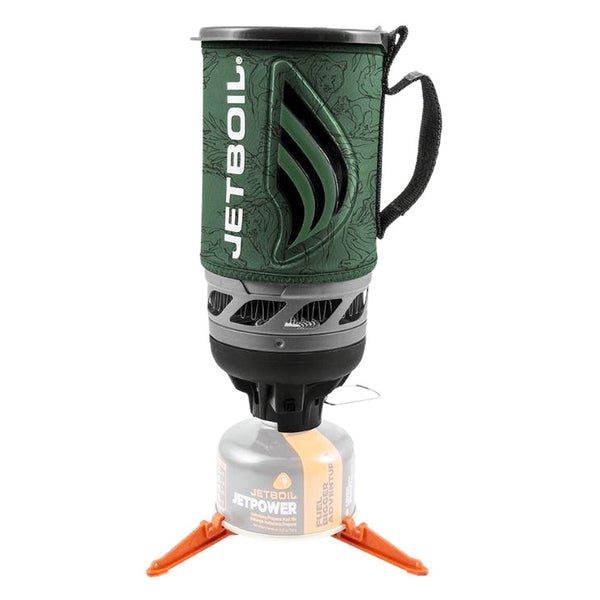 Jetboil Flash gas camping stove set-up for cooking