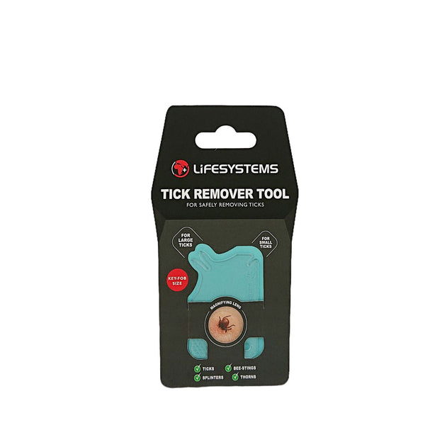 Lifesystems compact tick removal tool card shown in its packaging and photographed on a white background