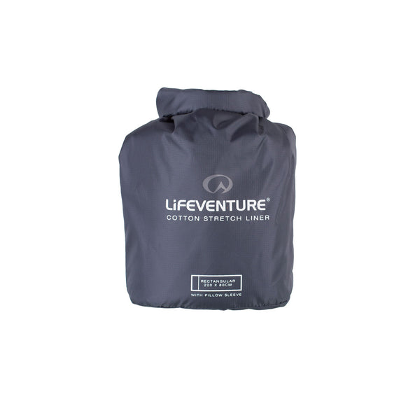 Lifeventure Cotton Stretch Sleeping Bag Liner Rectangular