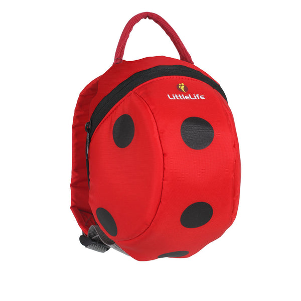 Side view of Littlelife ladybird toddler backpack