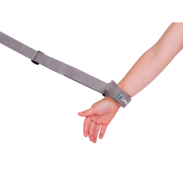 Littlelife toddler safety wrist link attached to a childs wrist