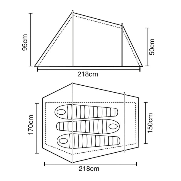 Terra Nova Coshee Lightweight 3 Man Wedge Shape Tent