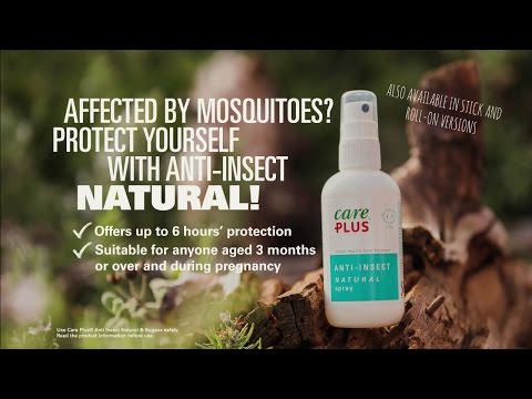 Care Pus video on natural citriodiol repellent use to stop biting mosquitoes
